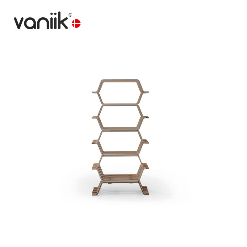 vaniik/轻奢简约木制蜂巢一字版置物架MHC.2意式现代边柜创意书架