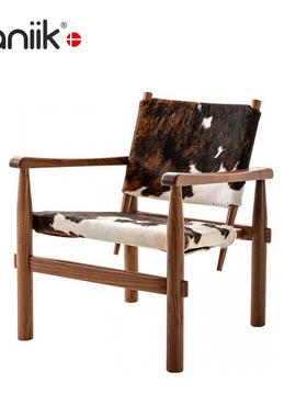 vaniik/北欧马鞍皮实木 Cassina Doron Hotel 休闲椅扶手椅单人椅