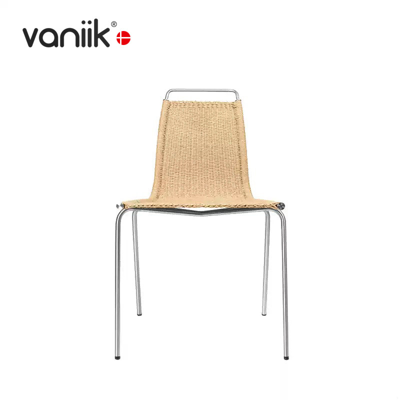 vaniik/北欧经典设计艺术绳编高靠背休闲餐椅书椅 PK1 办公椅
