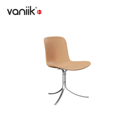 vaniik/北欧设计办公商务会议接待椅PK9经典创意真皮靠背餐椅