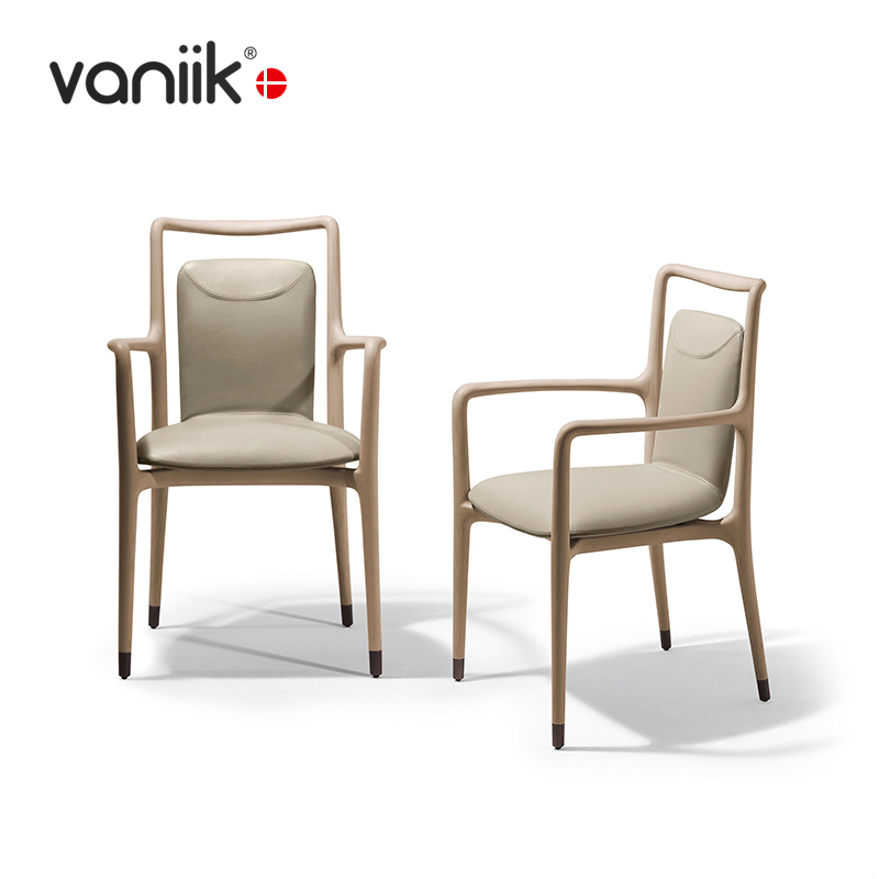 vaniik实木布艺餐椅书椅