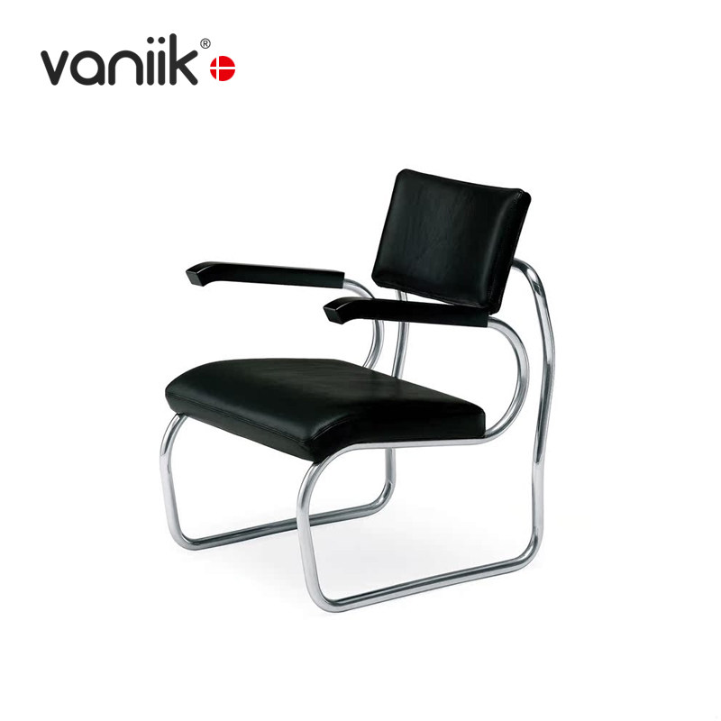 vaniik/北欧轻奢设计办公休息休闲沙发扶手椅Sant'Elia 皮革椅