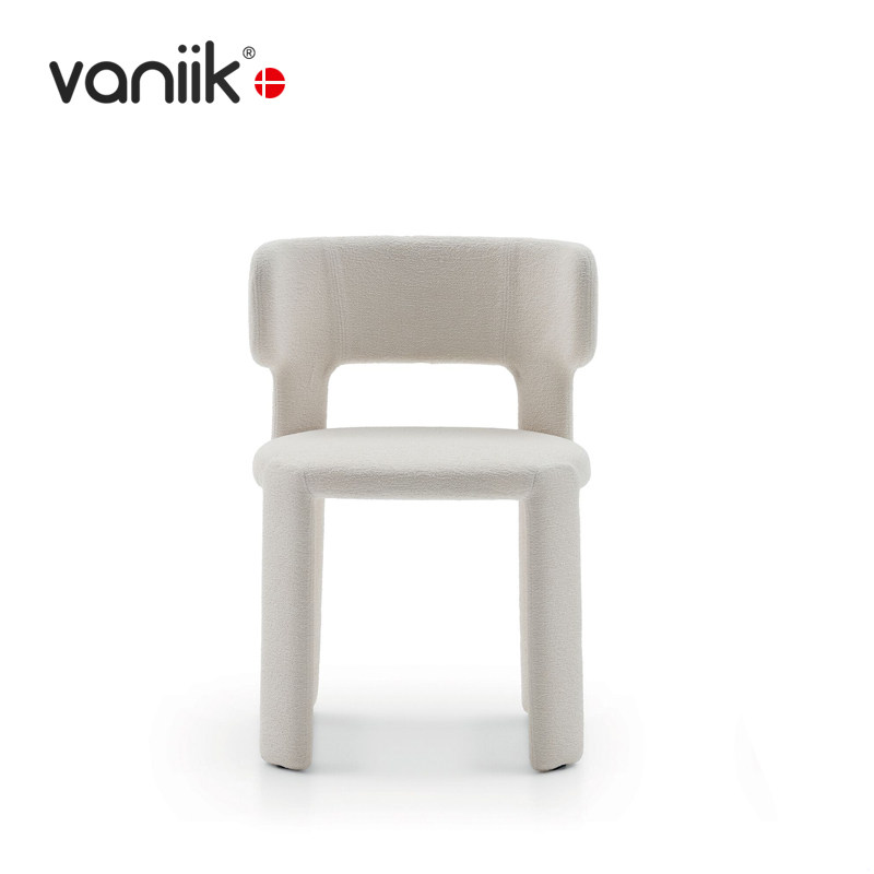 vaniik/北欧经典实木软包布艺休闲餐厅单人餐椅LUCY/露西椅子
