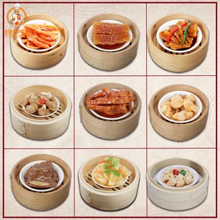 早茶早点凤爪排骨虾饺烧卖包子食品模型摄影道具 仿真点心模型广式