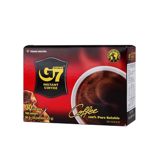 越南进口G7美式速溶黑咖啡粉无糖精正品0反脂纯黑纯运动冷热双泡