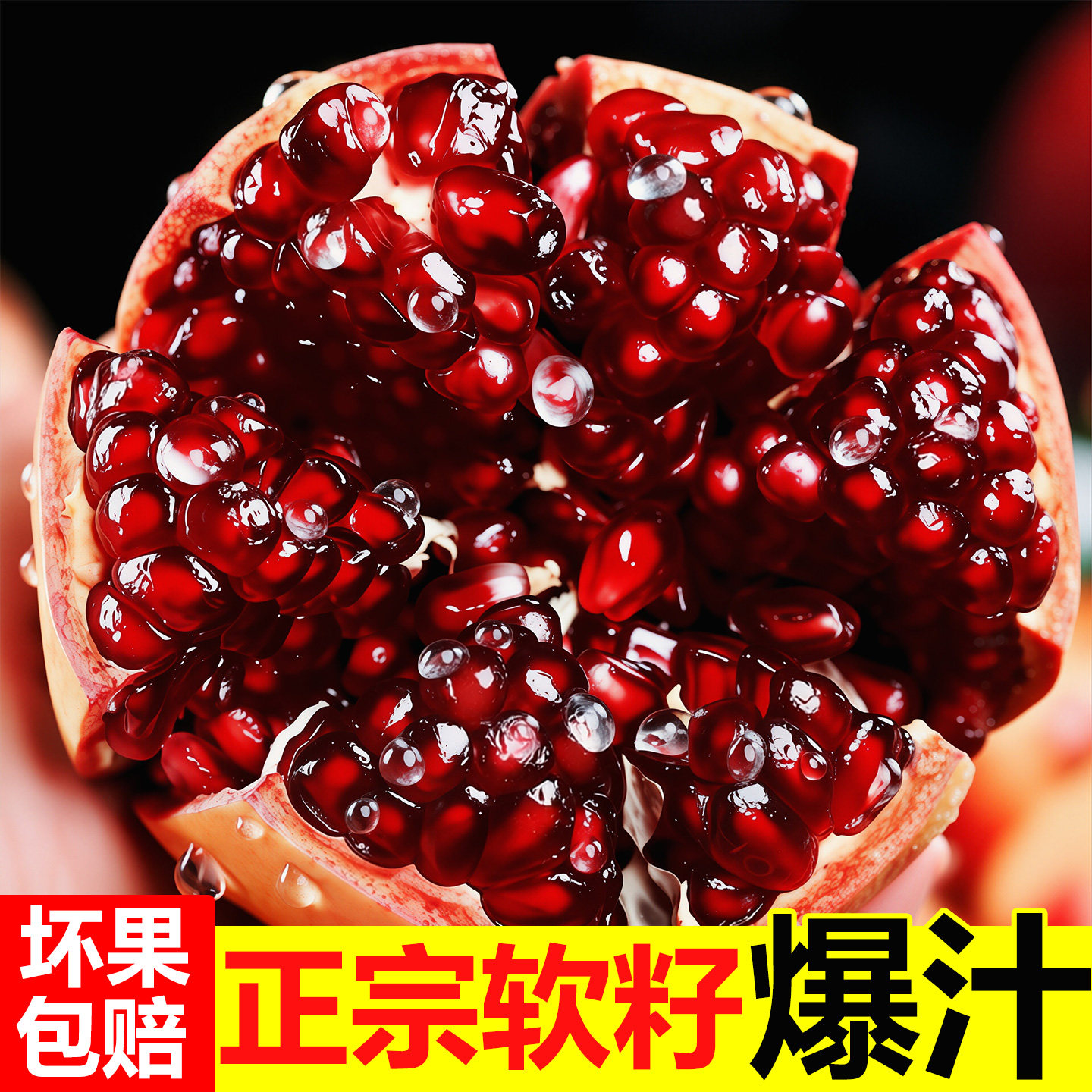 突尼斯软籽石榴不吐籽自然熟现摘