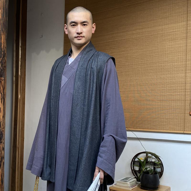 特价慈缘2025春秋季新款男女僧服长短款羊毛呢保暖伽蓝褂僧衣居士