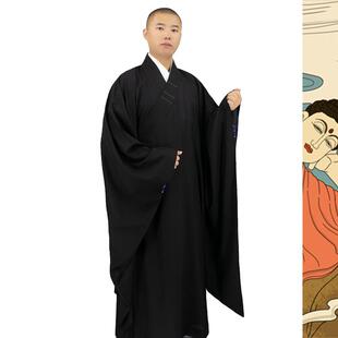 新款僧服广袖海青春秋薄款男居士服女僧衣和尚服四季大褂长衫法会