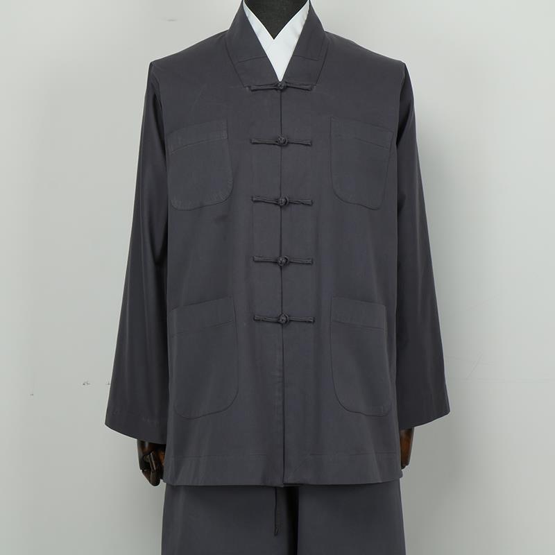 特价僧服春秋高端纯棉短褂套装厚款保暖男女和尚服小褂服秋冬款僧