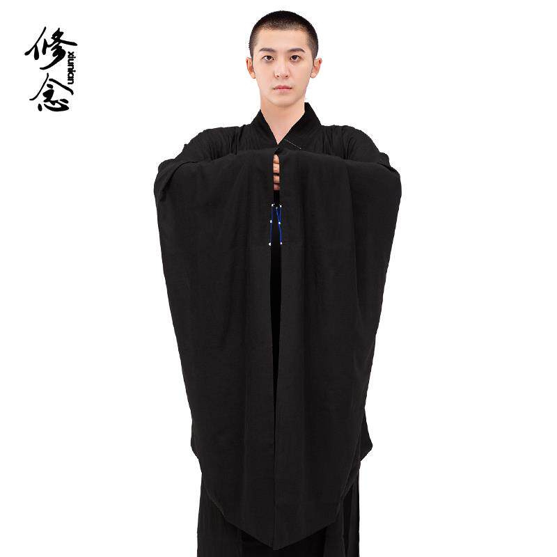 特价觉牌僧服台湾麻纱广袖海清广袖海青居士服大褂袈裟禅修服僧服