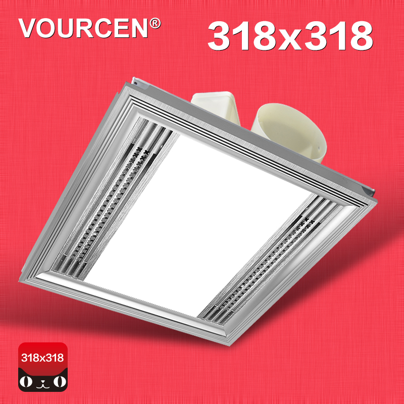 318*318明文法狮龙棋集成吊顶换气照明二合一体机带灯2合1LED排气