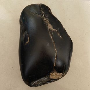 15斤和田玉黑青玉籽料原石 黑青黑羊脂原籽一细玉石摆件雕刻收藏