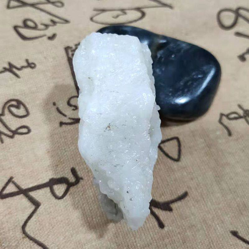 且末料山流水羊脂白玉手把件