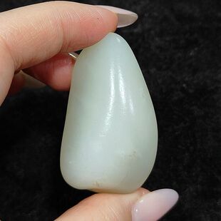 35克和田玉白玉籽料原石 新疆玉龙河白玉原籽无修细润玉石吊坠料