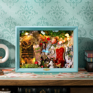 梦境时刻diy小屋相框摆件3d立体拼图木质拼装模型手工玩具礼物