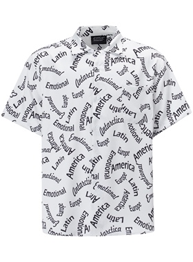 EMGR洲际限定天丝休闲boxy短宽英文通勤短袖老钱质感古巴领衬衫