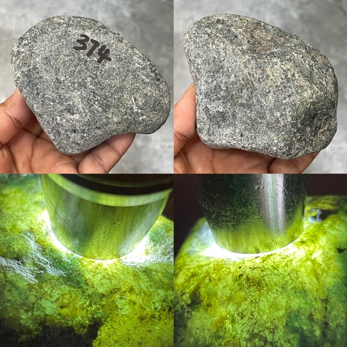 缅甸天然翡翠原石莫湾基莫西沙练手料直播料