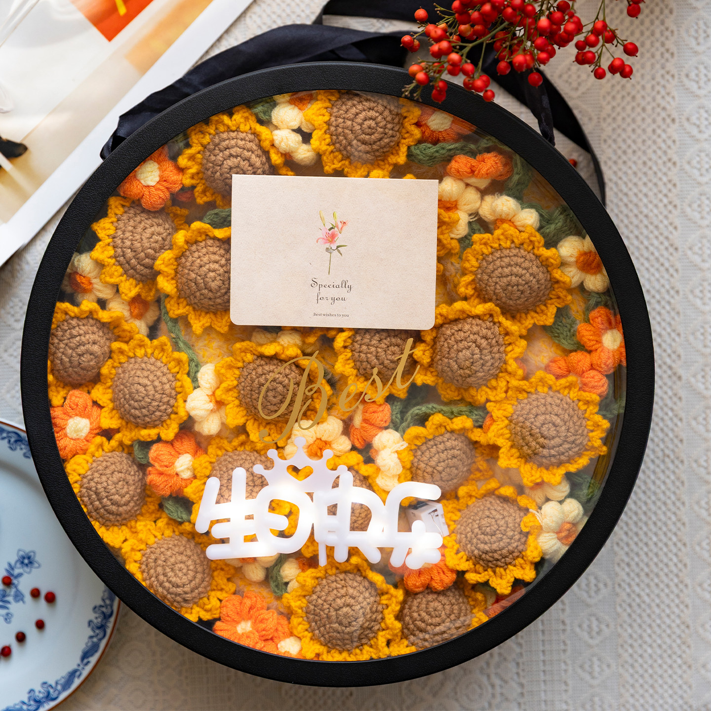 向日葵玫瑰花束毛毯子成品成年生日礼物女生母亲节送妈妈闺蜜实用