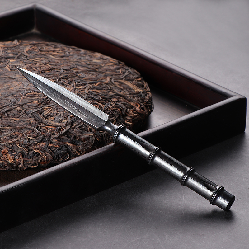 手工锻打百炼钢普洱茶刀