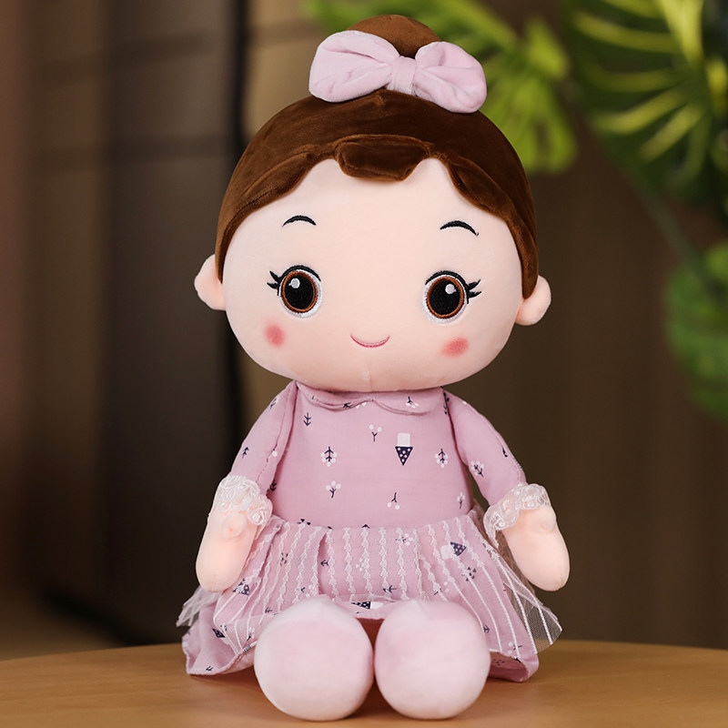 可爱芭芘洋娃娃公仔毛绒玩具小女孩人形布偶软体睡觉抱枕儿童礼物