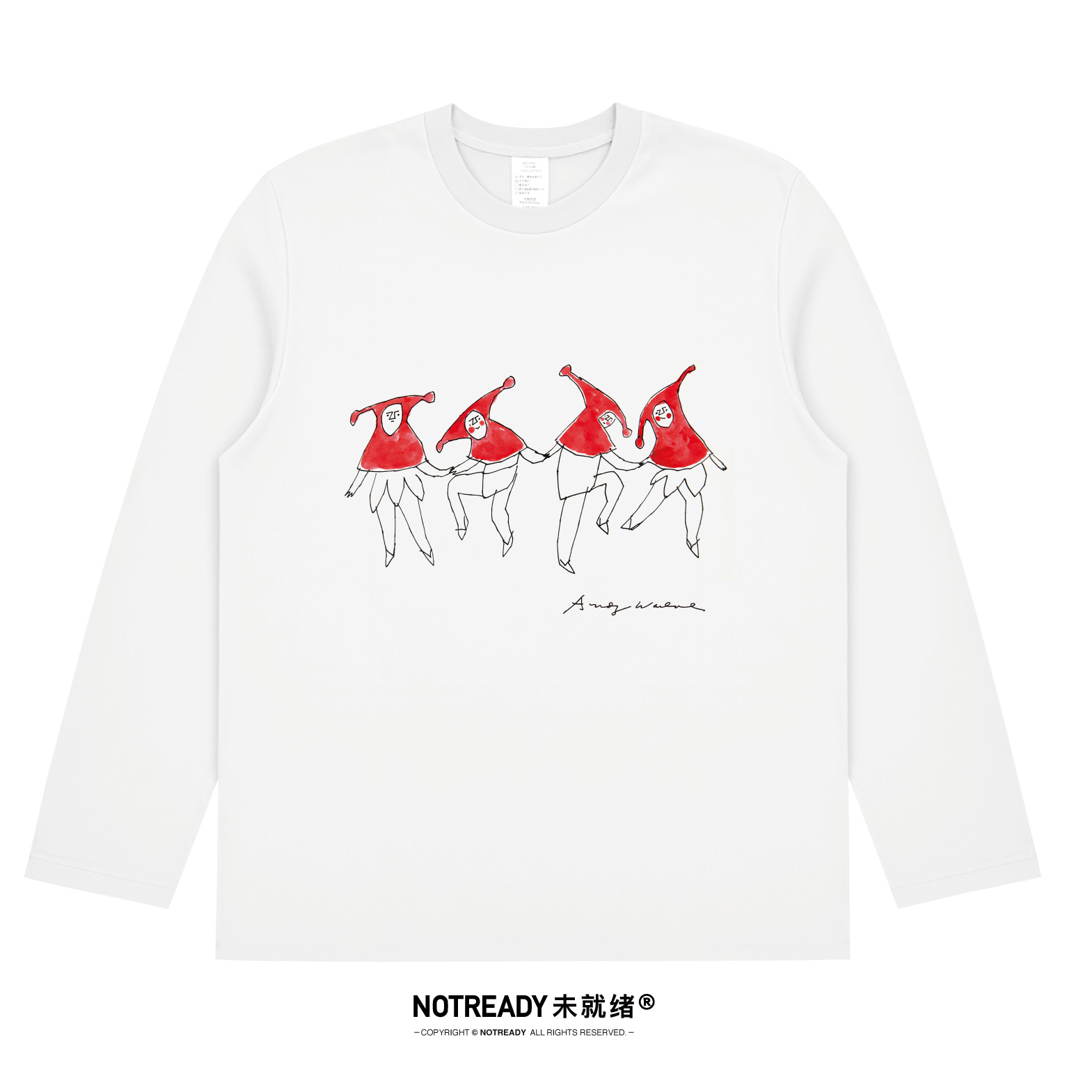 安迪沃霍尔小红帽艺术长袖T恤