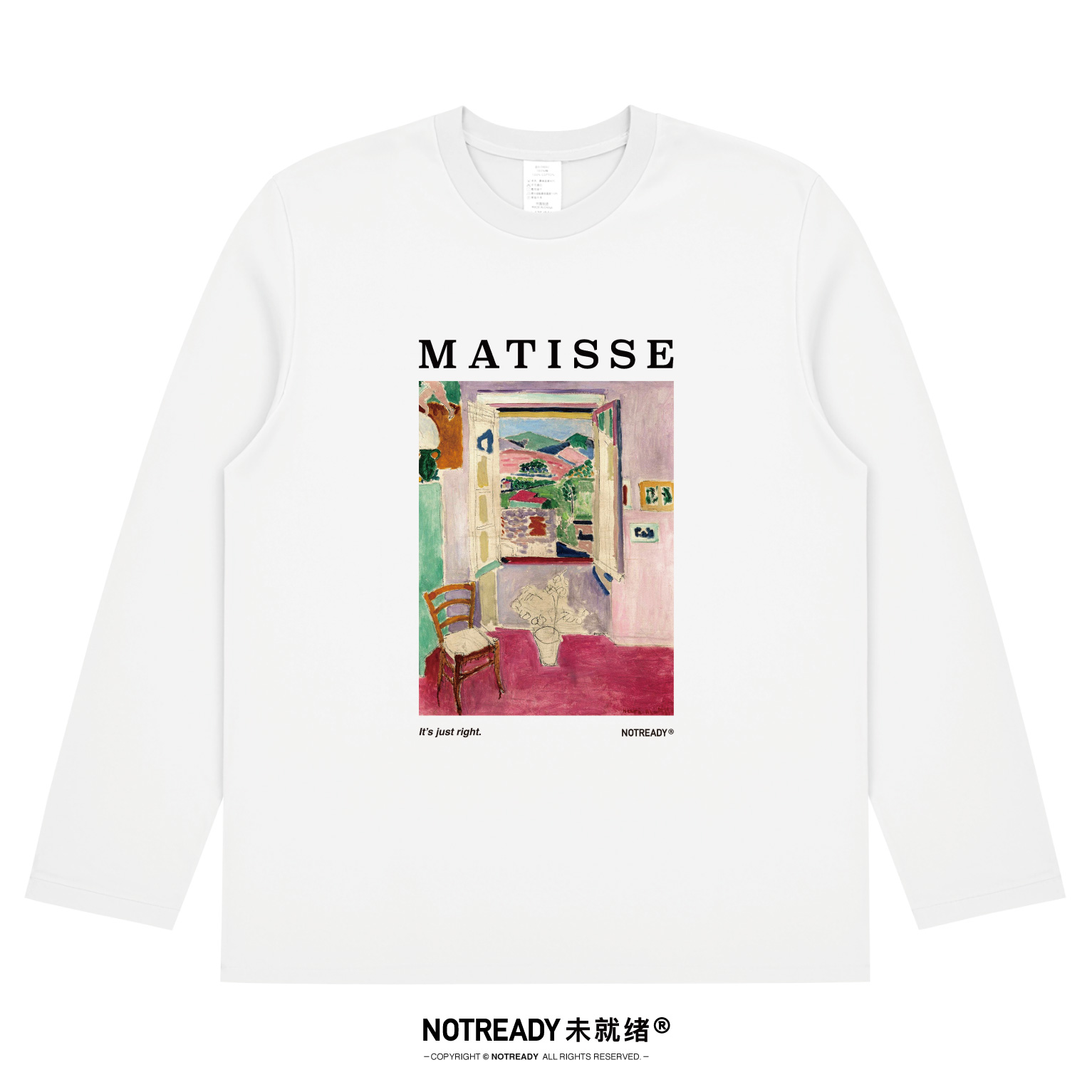 马蒂斯敞开的窗户印花艺术T恤