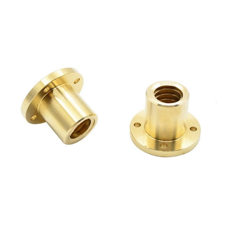 非标加工梯形丝杆i螺母零件T10 T8T12T6螺杆反牙POM铜尼龙圆柱螺