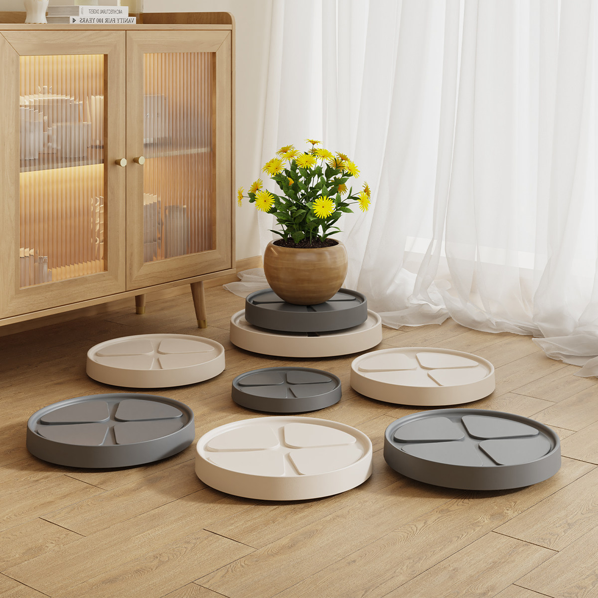 移动花盆托盘加厚带轮底座滚轮万向轮接水底盘垫隐形滑轮盆栽塑料,鲜花速递/花卉仿真/绿植园艺,花托/移动托盘,淘宝优惠券,粉丝福利购,淘宝优惠卷