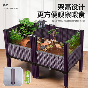 黄缘龟专用养殖箱养宠物生态陆龟缸乌龟幼龟饲养缸透明玻璃爬虫盆