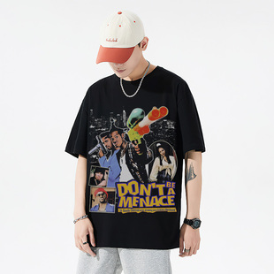 Don't Be a Menace笑枪走火电影美式重磅纯棉宽松潮流透气短袖t恤