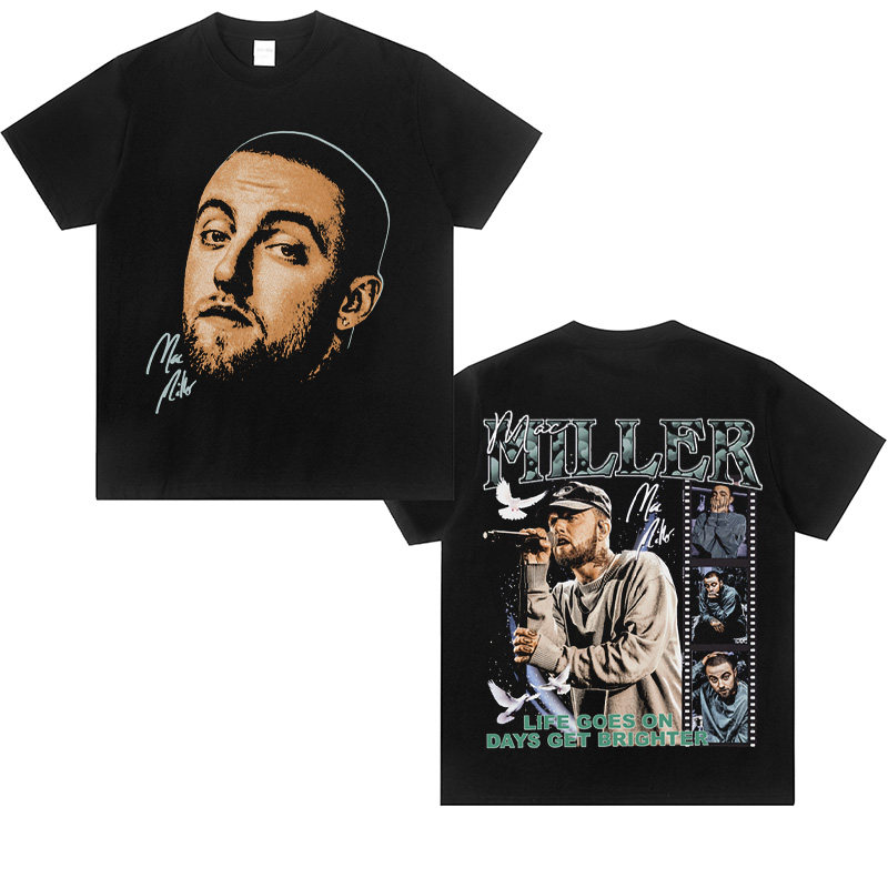 Mac Miller迈克米勒说唱歌手摇滚美式圆领纯棉Hiphop宽松短袖t恤
