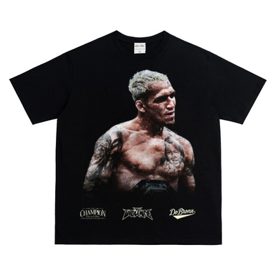 UFC Oliveira奥利维拉 格斗T恤美式重磅纯棉街头潮流短袖Vintage