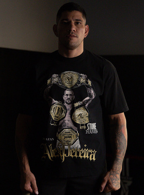 UFC Pereira佩雷拉 同款美式重磅水洗长短袖街头复古T恤上衣青年