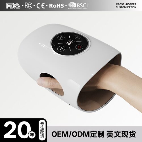 手部按摩器跨境手指关节麻木手掌气囊电动气压穴位热敷手部按摩仪