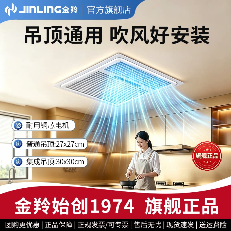 金羚凉霸集成吊顶天花风扇图片