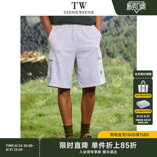 TeenieWeenie小熊男装美式复古透气宽松简约日常通勤潮流工装短裤
