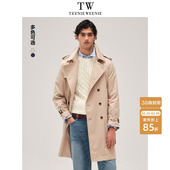 高级翻领中长款 男士 复古 简约风衣外套新款 TeenieWeenie小熊男装