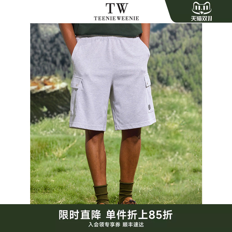 TeenieWeenie小熊男装美式复古透气宽松简约日常通勤潮流工装短裤