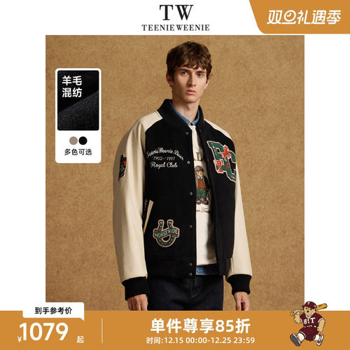 TeenieWeenie小熊男装拼接棒球服