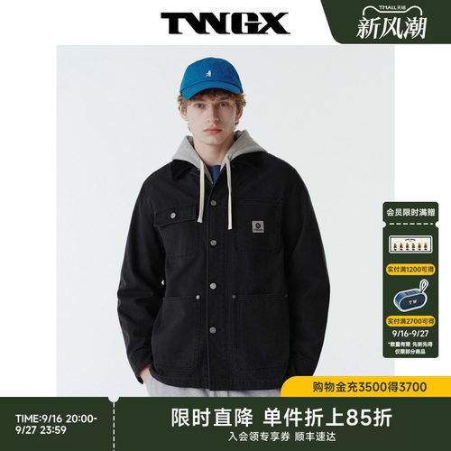 TeenieWeenie小熊男装2026春美式水洗做旧休闲工装牛仔夹克外套