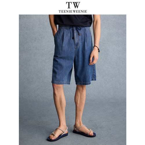 TeenieWeenie小熊男装夏季清凉质感宽松日常新款牛仔裤