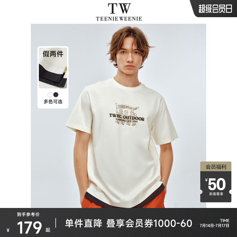 TeenieWeenie小熊男装T恤2025夏季新款潮流复古美式
