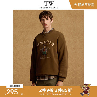 上衣 卫衣秋冬圆领休闲长袖 TeenieWeenie小熊男装 简约通勤时尚