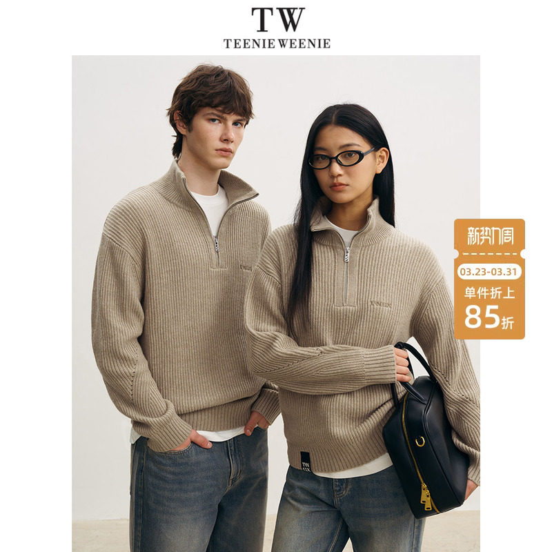【男女同款】TeenieWeenie小熊男装美式休闲针织衫长袖毛衣上衣