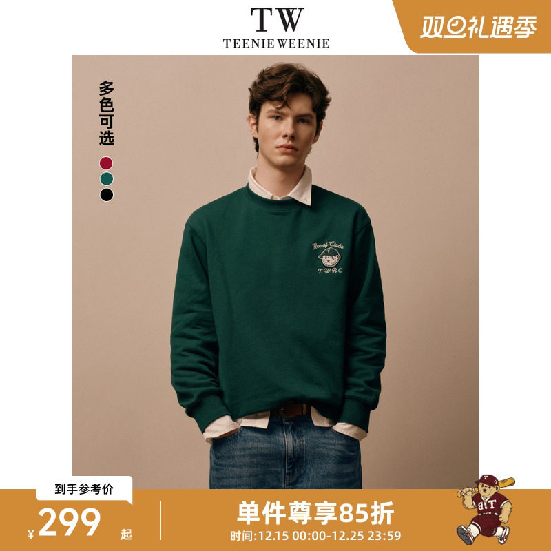 TeenieWeenie小熊男装卫衣2025夏季新款圆领休闲重磅