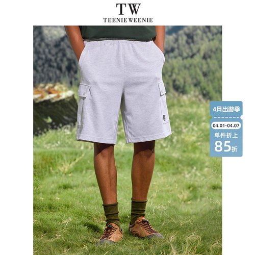 TeenieWeenie小熊男装美式复古透气宽松简约日常通勤潮流工装短裤