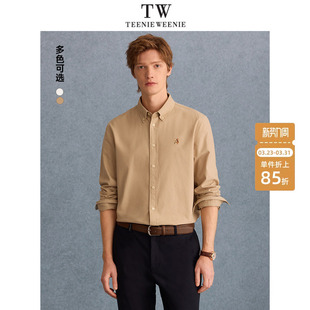 简约气质休闲通勤长袖 TeenieWeenie小熊男装 新款 2025春季 衬衣 衬衫
