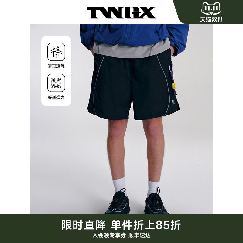 TeenieWeenie小熊男装2026年春潮流反光设计户外运动透气休闲短裤