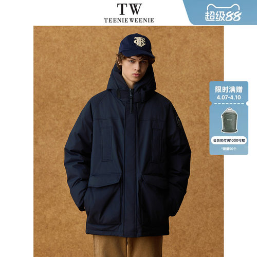 TeenieWeenie小熊男装保暖派克大衣羽绒服男款冬季加厚外套