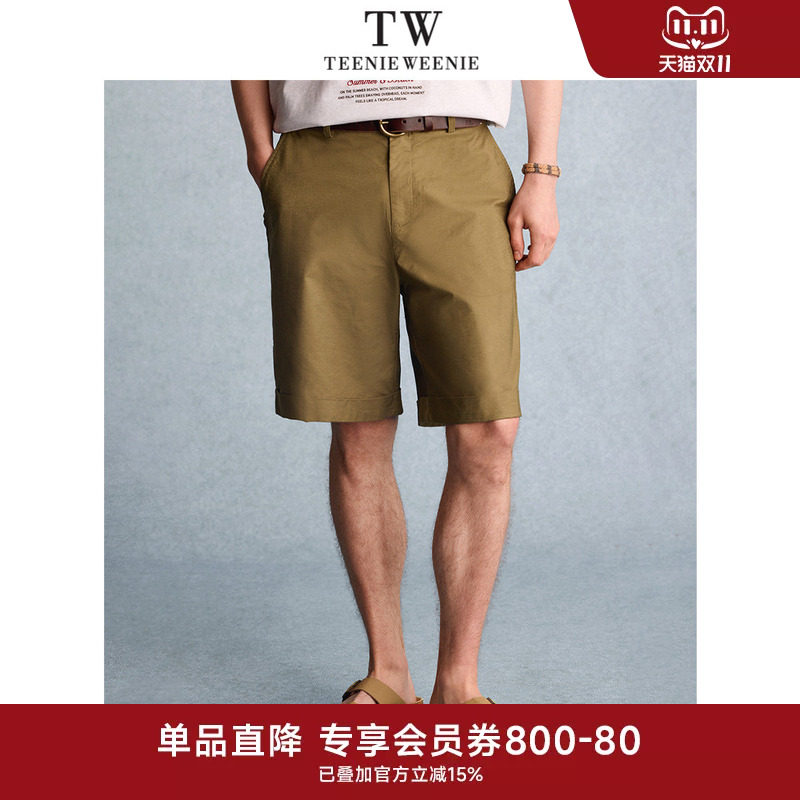 TeenieWeenie小熊男装新款夏季百搭休闲裤潮流宽松顺滑短裤